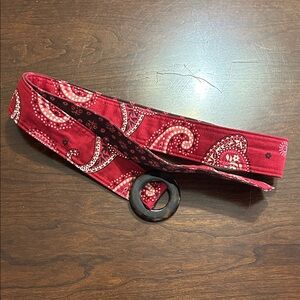 Vera Bradley Mesa Red Paisley Belt